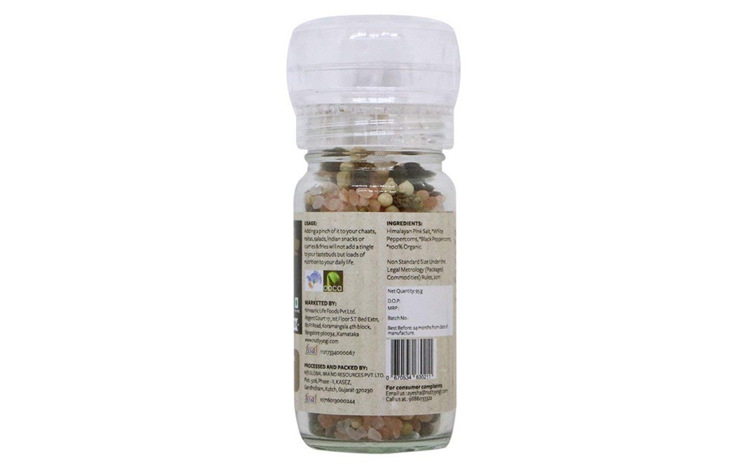 Nutty Yogi Organic Pink Salt & Pepper Mix   Bottle  95 grams